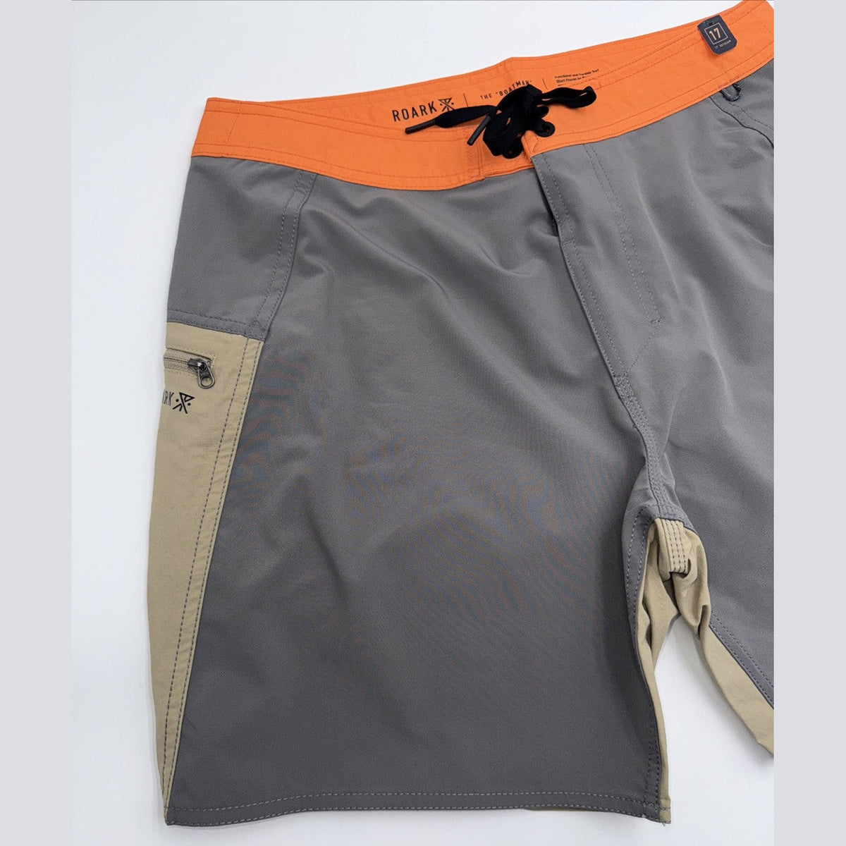 $85 Roark Men’s Boatman Boardshorts 17" Shorts- Grey Multi- Size: 31W-NEW