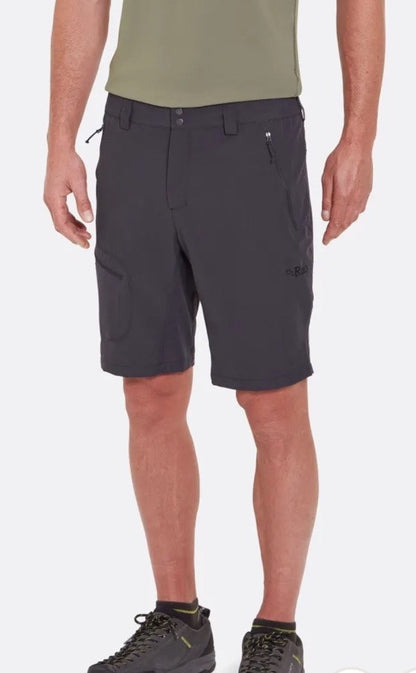 $80 Rab Men's Incline Stretch Fabric Lightweight Shorts- Dark Gray- Small (30”)
