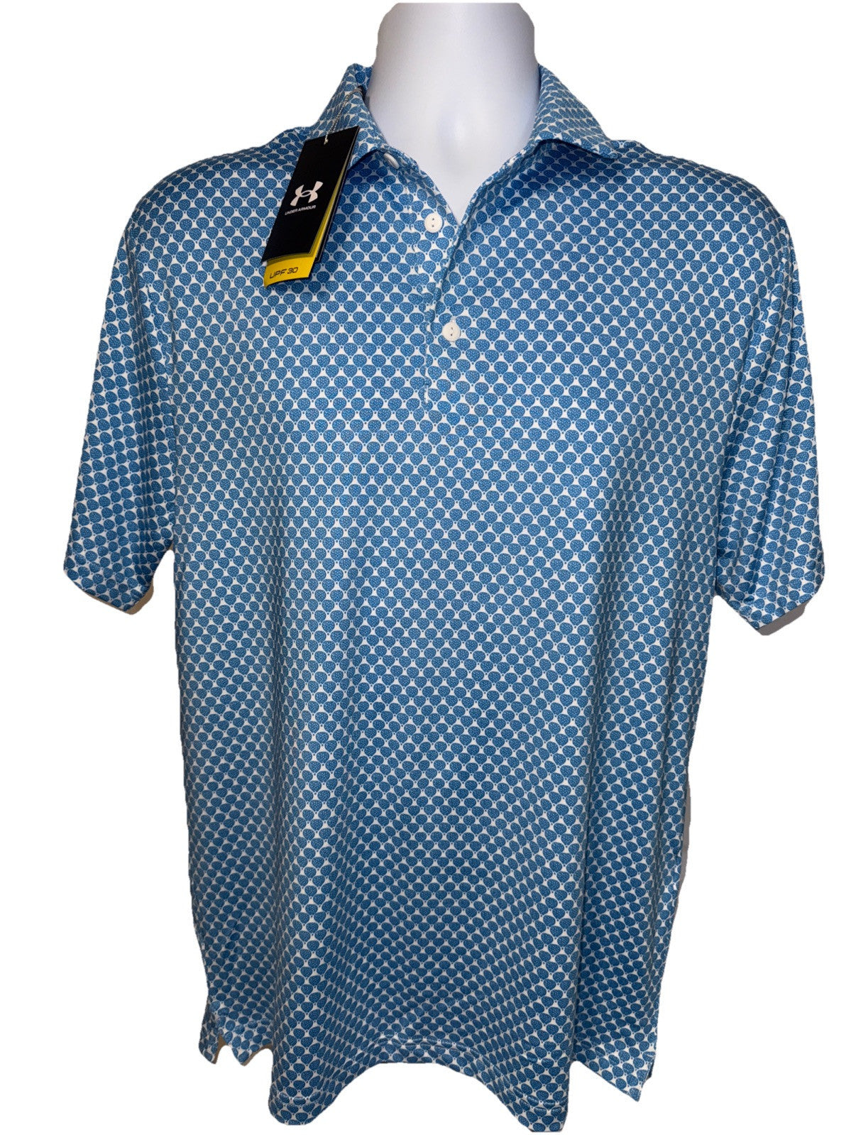 $70 Under Armour Golf Men's Playoff 3.0 Balloons Polo Shirt-Blue -Small- New