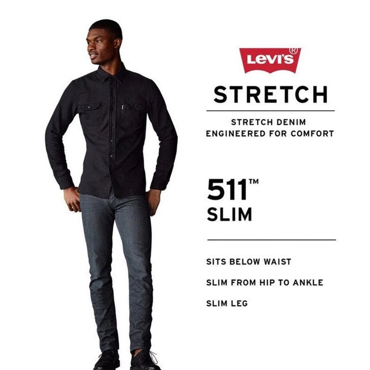 $69 Levi’s Men’s 511 Slim Fit Stretch Jeans- New Khaki - 29W x 30L- New Tags