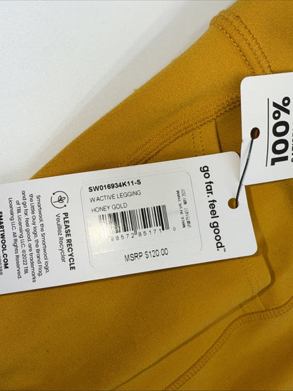 $120 Smartwool Women’s Active Leggings Pants - Honey Gold - Small- New Tags