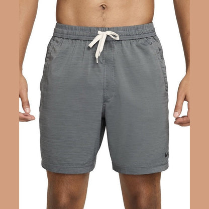Nike Men's Form Dri-FIT 7" Unlined Versatile Shorts- Smoke Grey- Large