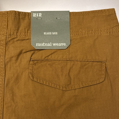 Mutual Weave Men’s - Relaxed Taper Cargo Pant- Royal Brown - 32W 32L