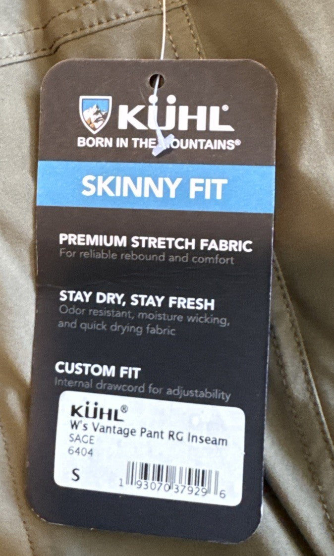 $89 Kuhl Women’s Vantage Pull on Lightweight Hiking Pants- Sage-Size: Small- New