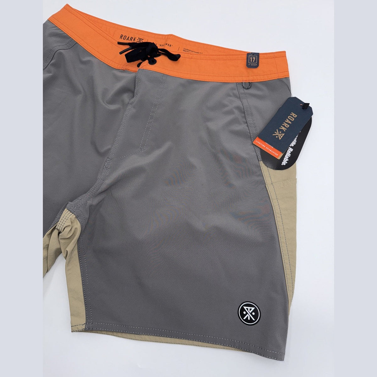 $85 Roark Men’s Boatman Boardshorts 17" Shorts- Grey Multi- Size: 31W-NEW