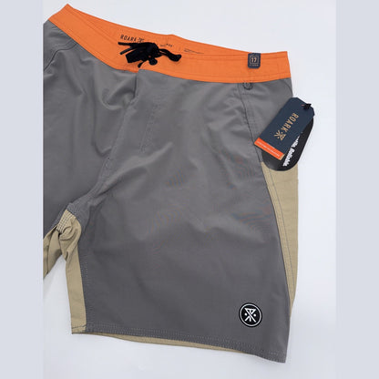 $85 Roark Men’s Boatman Boardshorts 17" Shorts- Grey Multi- Size: 31W-NEW