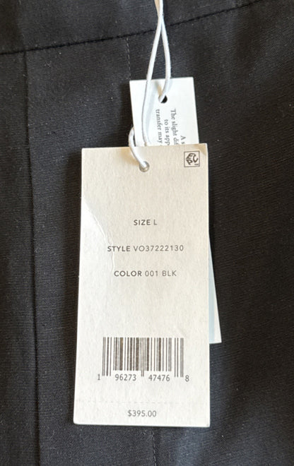$395 VINCE Women’s Solid Straight Leg Pant - Black- Size Large - NEW